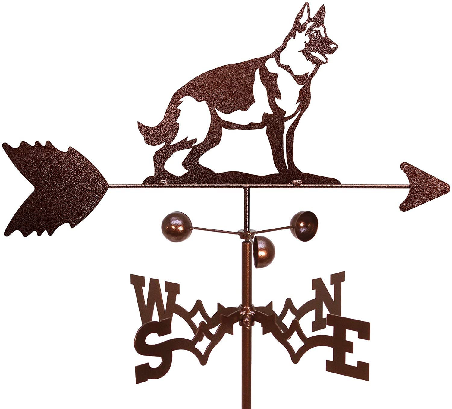 TAXXII Metal Weather Vane Shepherd Dog Garden Stake Weathervane Wind Decorative Retro Farm Scene for House Garage Cupola Barn Or Pavilion