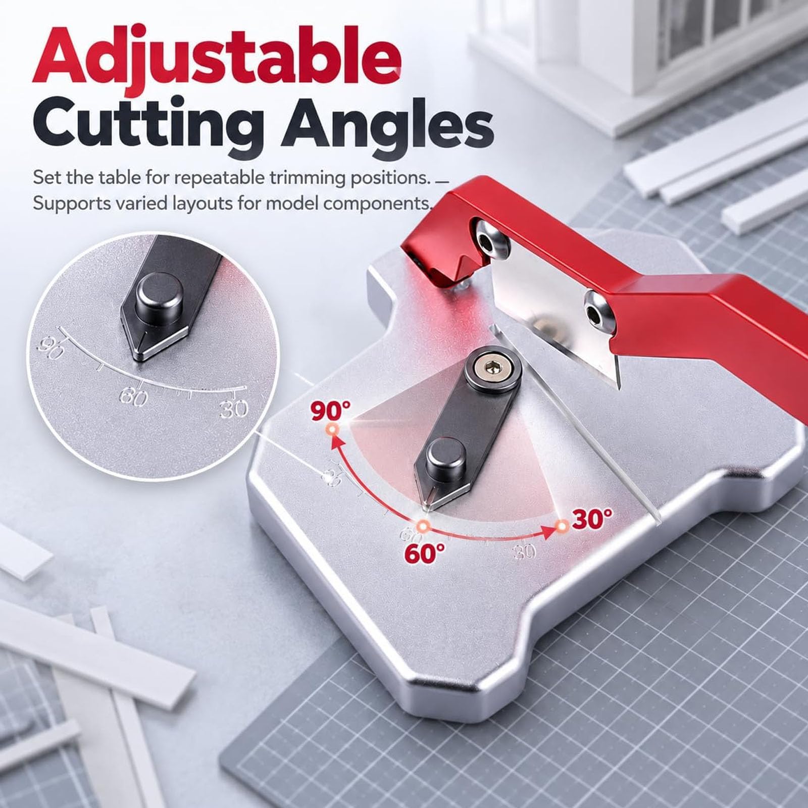 Cortador de ángulo modelo, mesa de corte de ángulo fijo mini