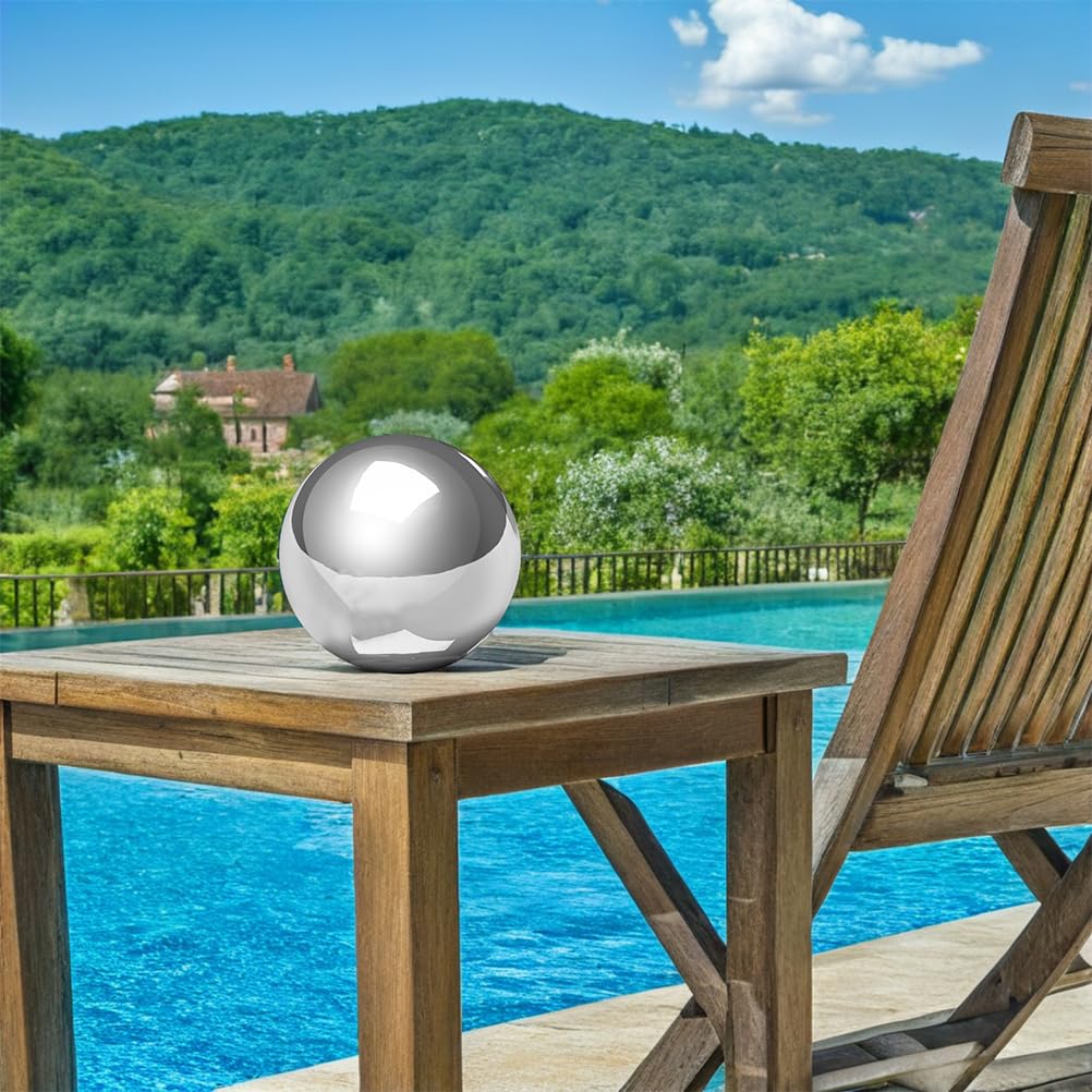 Toyvian Sfera Riflettente in Acciaio Inossidabile Globo Da Giardino Lucido Per Decorare Esterni Come Terrazze Balconi e Prati