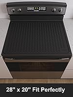 Vista 4 de Cubiertas para Estufa Eléctrica, Protector de Cubierta de Estufa de Vidrio de Silicona de Grado Alimentario Resistente, Protector de Placa de Negro