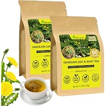 Dandelion Leaf & Root Tea bags, 100% Pure dandelion root tea - Natural Dandelion Herbal Tea for Liver & Kidney Health - Boost Immune System -Non-GMO -120 Teabags