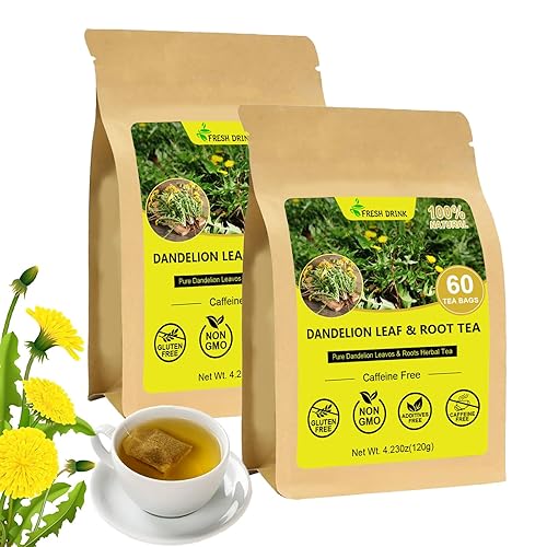 Miniatura 9 de Bolsas de té de hoja y raíz de diente de león, té de raíz de diente de león 100% puro, té de hierbas de diente de león natural para la salud del