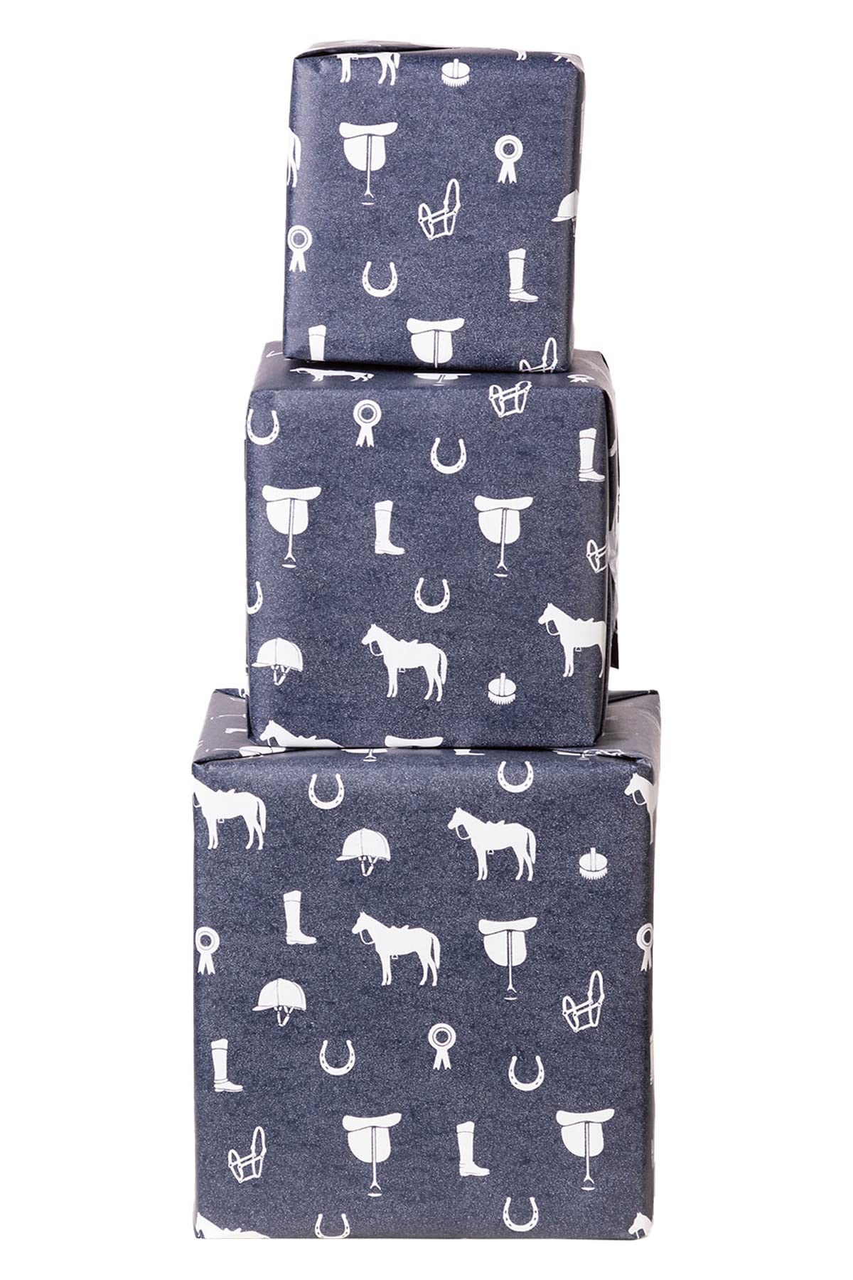 Wrapping Paper 3 Metre Eco-friendly Kraft Wrap 100% Recyclable Gift Present Occassion Pheasant Horse Dog (Equestrian) — image 1