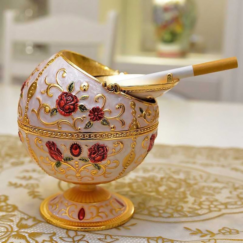 Amazon.co.jp: 6色展開 灰皿 ヴィンテージ おしゃれ ふた付き