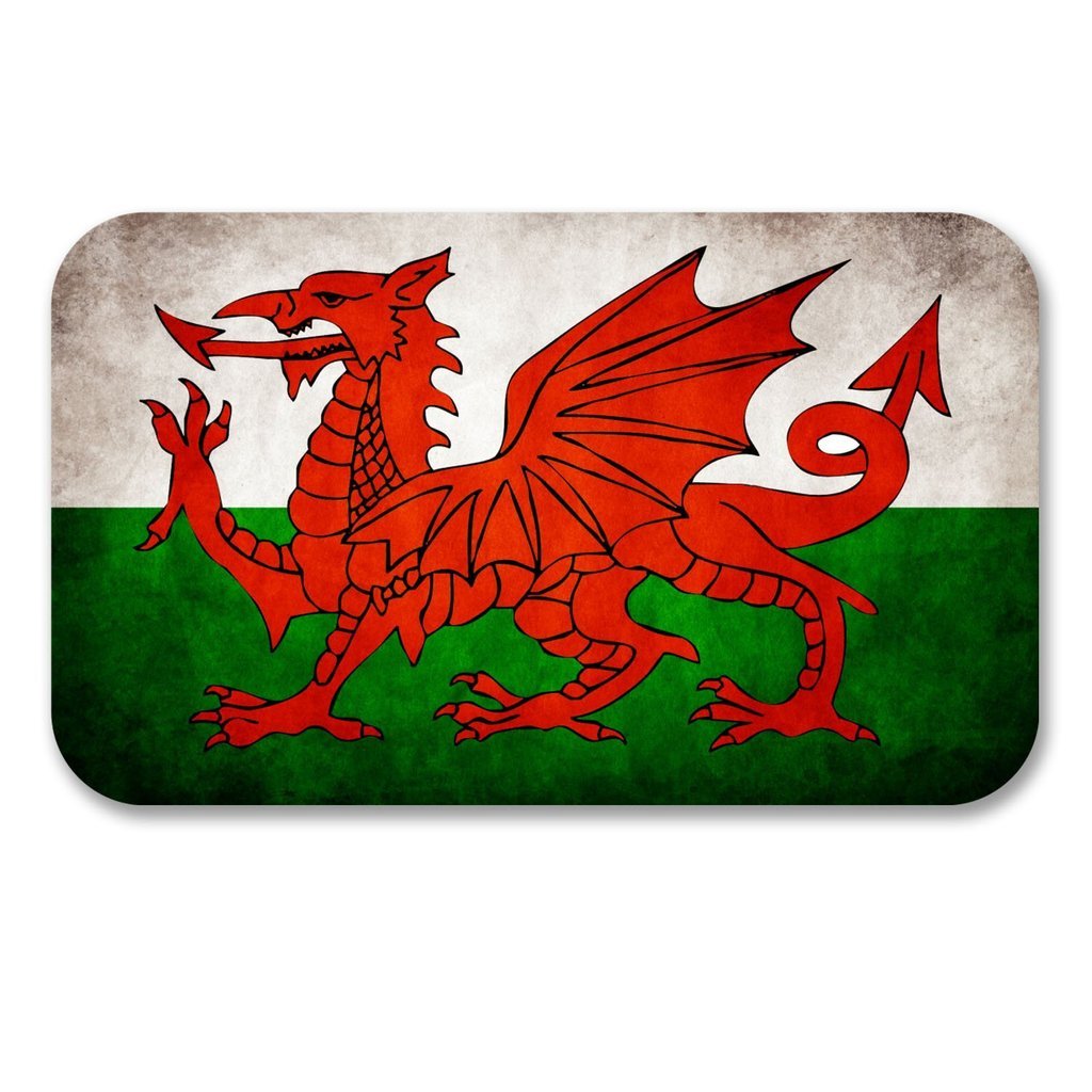 2 x 15cm/150mm Wales Welsh Flag Window Cling Sticker Car Van Campervan Glass #6189