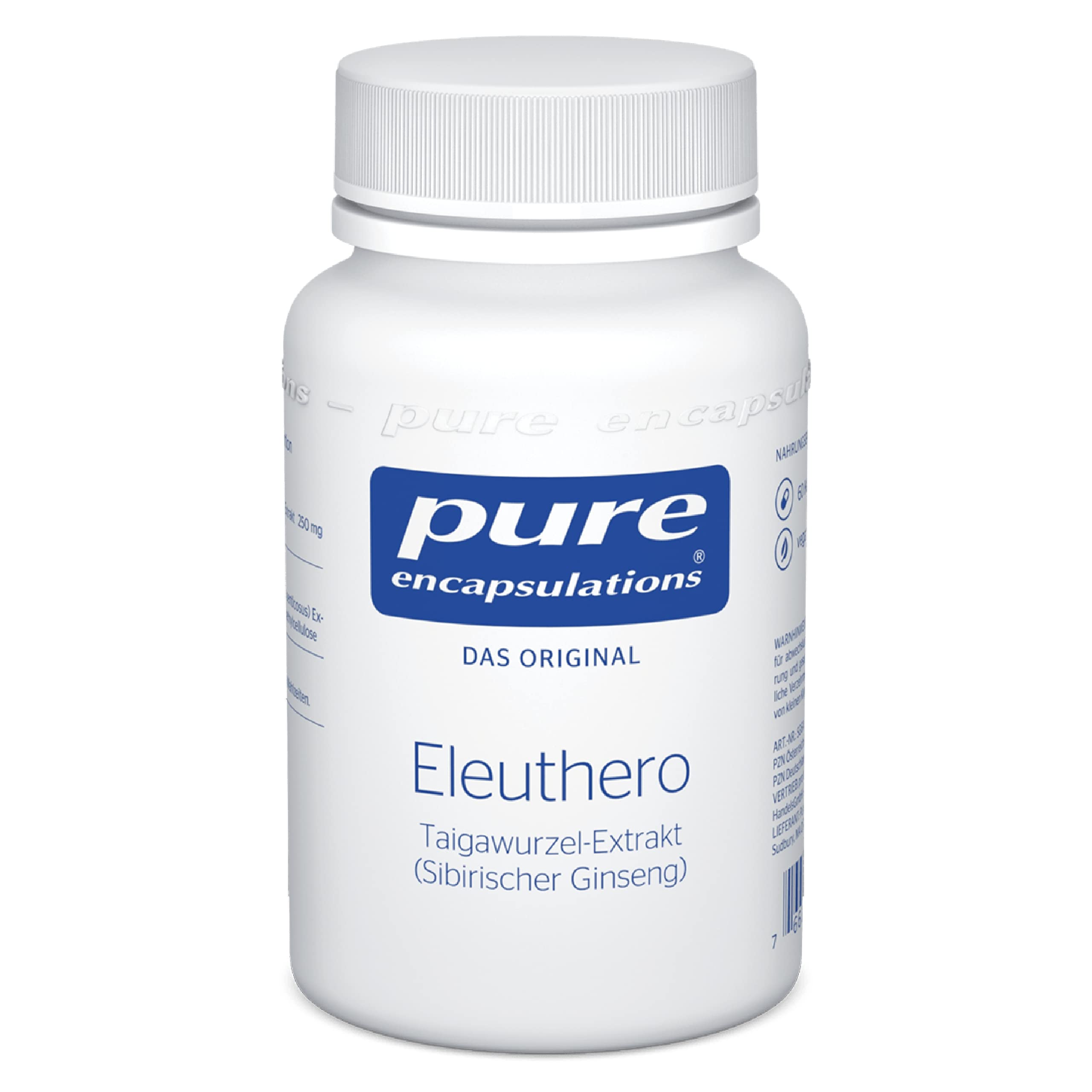 Pure Encapsulations - Eleuthero - Sibirischer Ginseng, Taigawurzel - 60 Kapseln