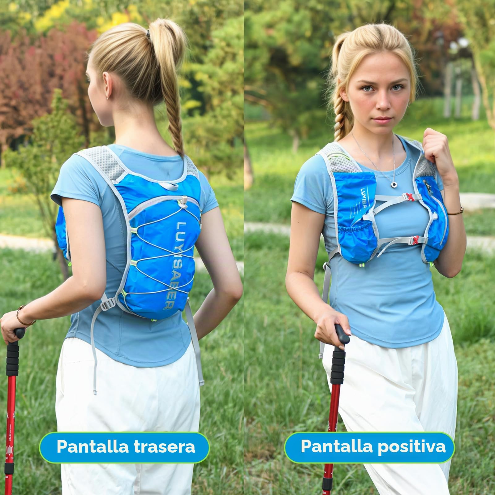 Chaleco de Hidratación,Mochila de Hidratación Ligero,Chaleco Hidratacion Trail Running,Chaleco Running Mujer Hombre Adecuado para Ciclismo,Carrera y Otros Deportes al Aire Libre
