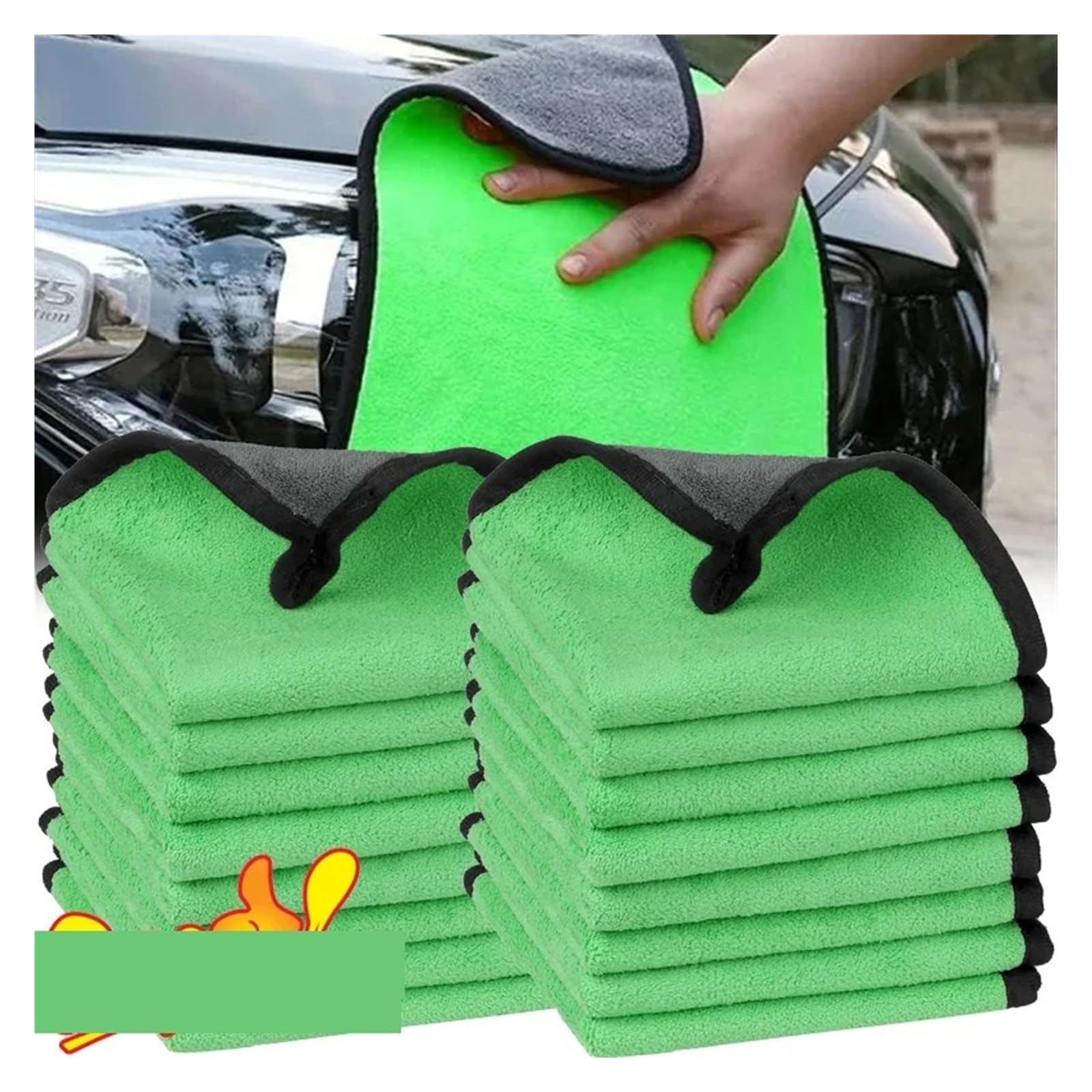 Microfiber Cleaning Towels - 5 10 20 Packs Ultra Absorbent Car Drying Detailing Cloths Wash Rag Set for — view 2