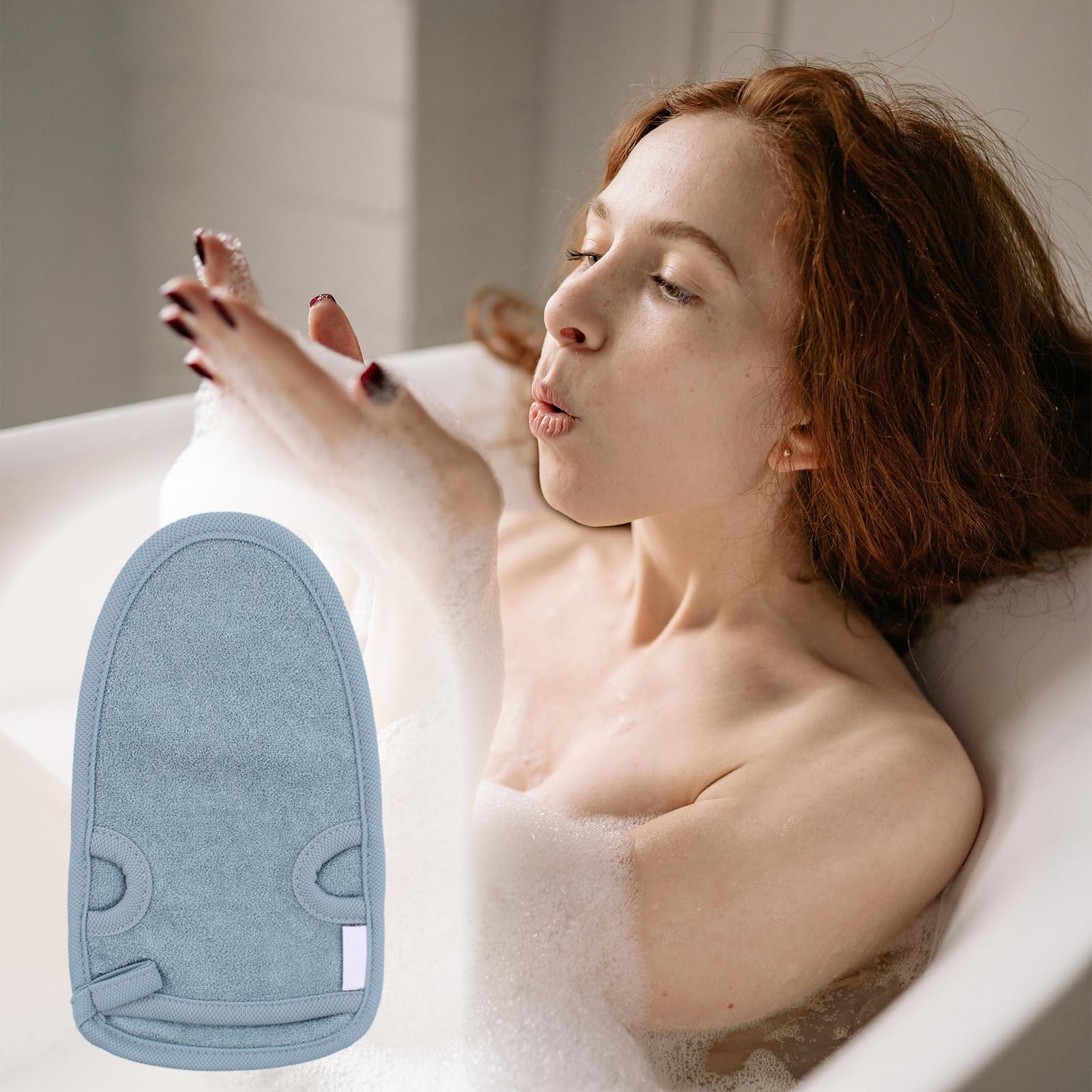 1 Stück Peelinghandschuh,Exfoliating Gloves,Peeling Handschuh,hamam handschuh,peeling Schwamm Körper,Peelinghandschuh Körper,Duschhandschuh,für Sauna,Dusche,Peeling,Body Scrub (Grau) Kosmetik
