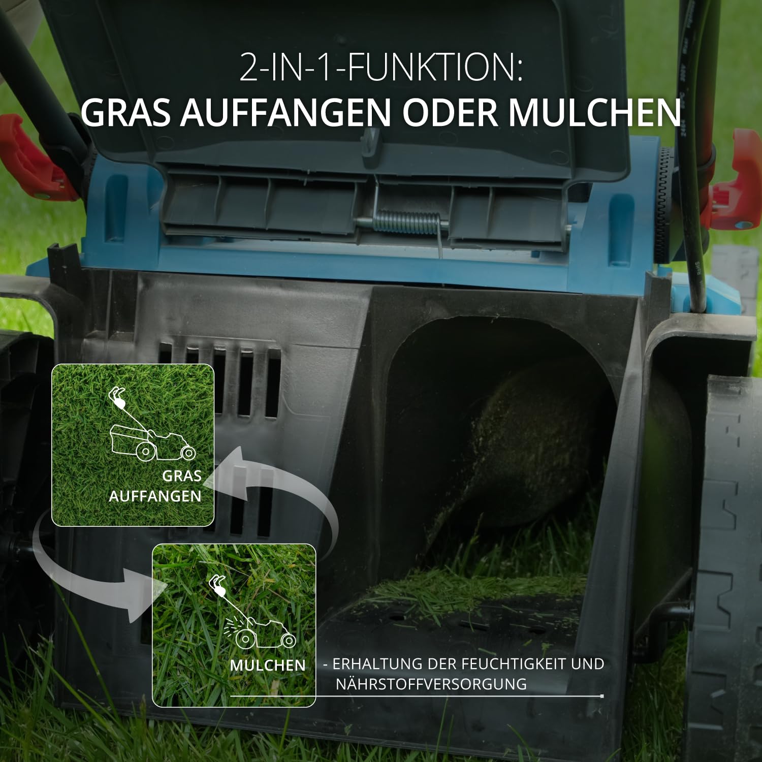 K&S Könner&Söhnen Zestaw do urządzeń ogrodowych zasilanych akumulatorem, do pielęgnacji trawnika, KS 33LM-BCT20V-SET 20 V i kosiarka (5 pozycji) do pielęgnacji trawnika, ładowarka + akumulator 4 Ah