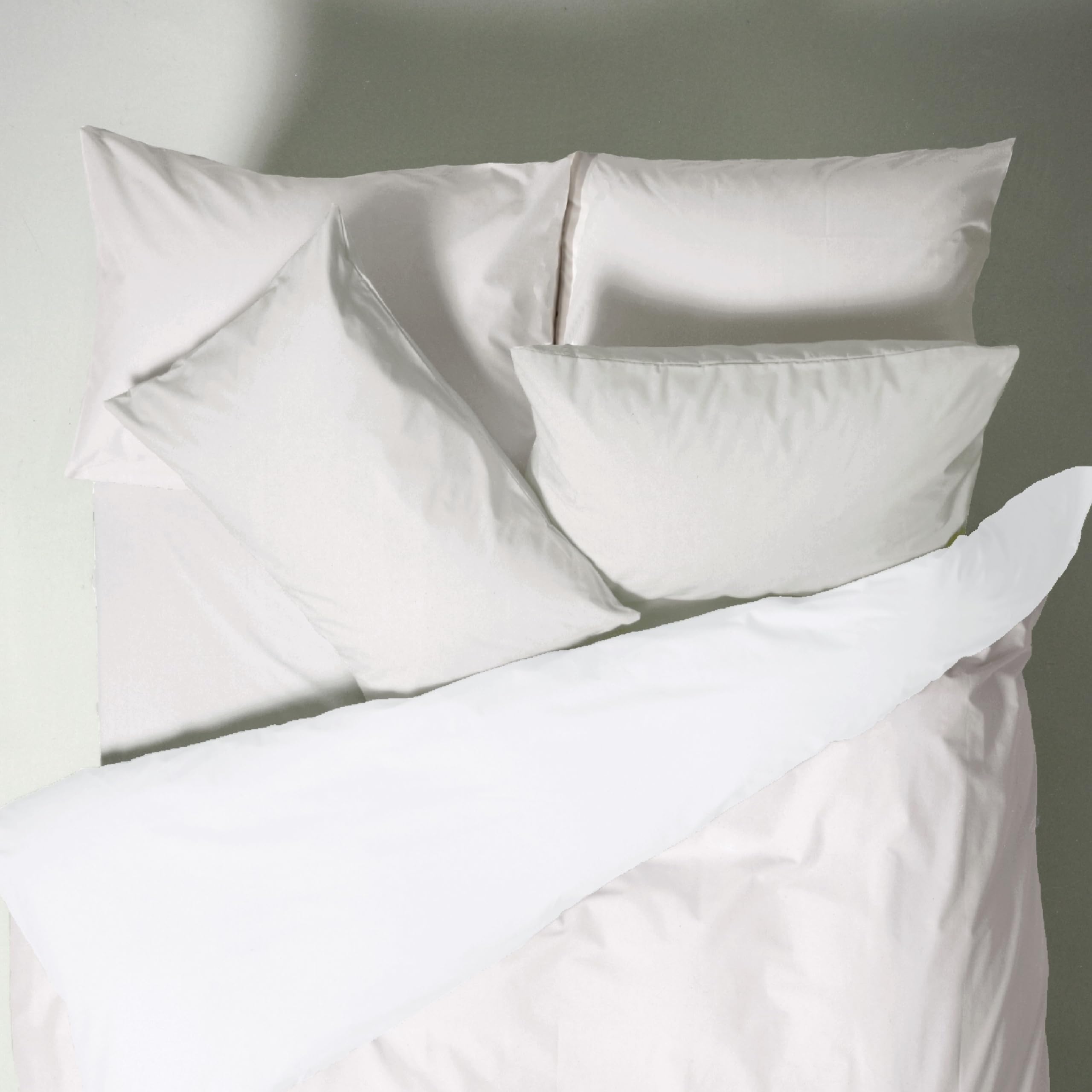 Bianca Plain Dyed White Zestaw Pościel 150 cm 100% Bawełna Percale