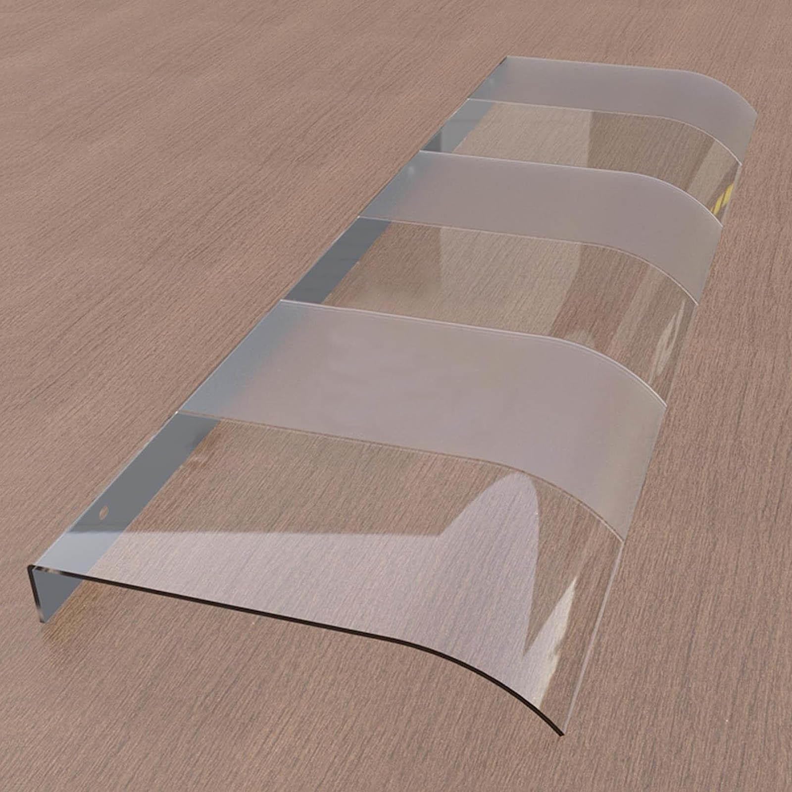 Auvent de porte protection UV en tôle creuse de polycarbonate 320 cm