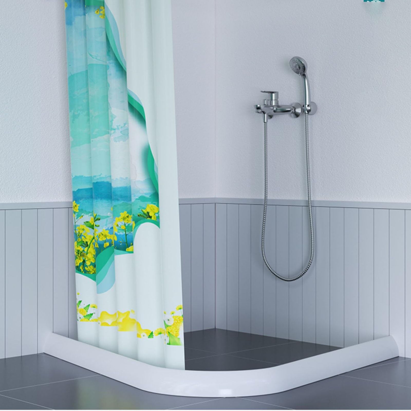 Barrera Agua Ducha Borde Plato Tira De Sellado De Tapón De Agua De Bloque Plegable Para Baño, Protector Contra Salpicaduras De 10 Cm De Alto Para Bañera, Fregadero De Cocina, Encimera, Presa De Umbral