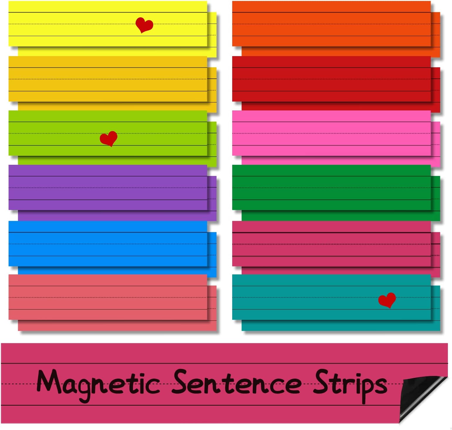 5 Pack Sentence Strips, 24 x 3 Inch, Dry