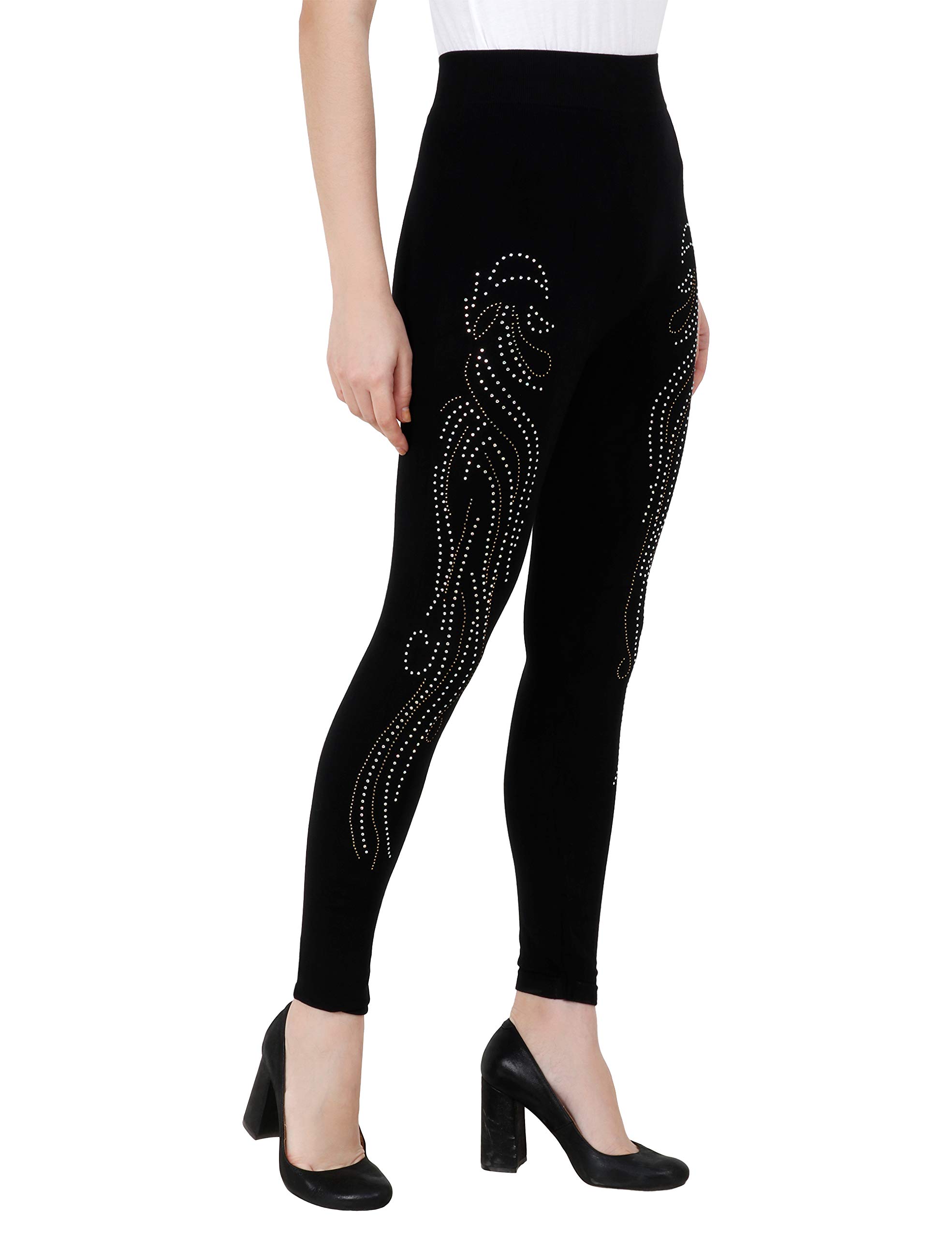 manra Women Girls Black Legging with Stone-picture-55