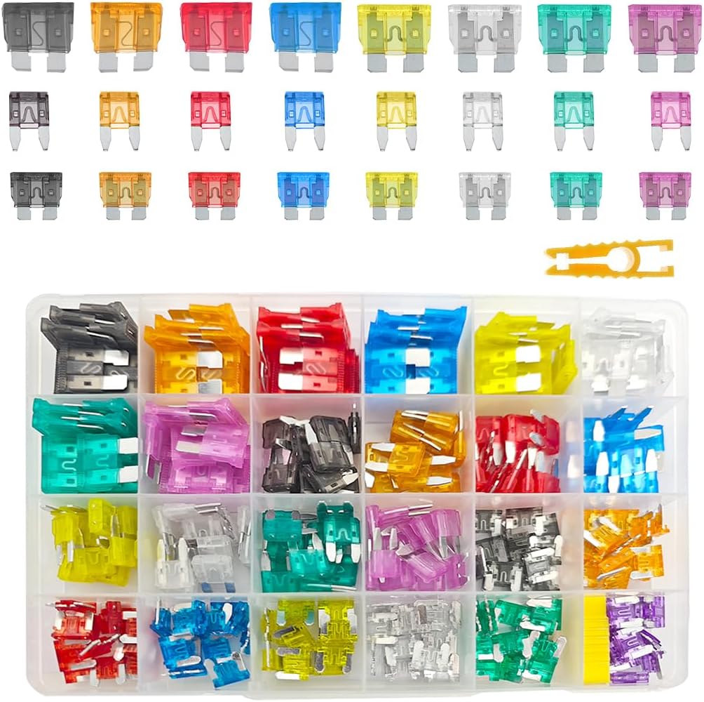 51PCS Car Fuse Assortment Kit, Vehicle Standard Size Blade Fuses 2A 3A 5A 7.5A 10A 15A 20A 25A 30A 35A, Auto Replacement Accessories, Universal for RV Motorcycle Truck