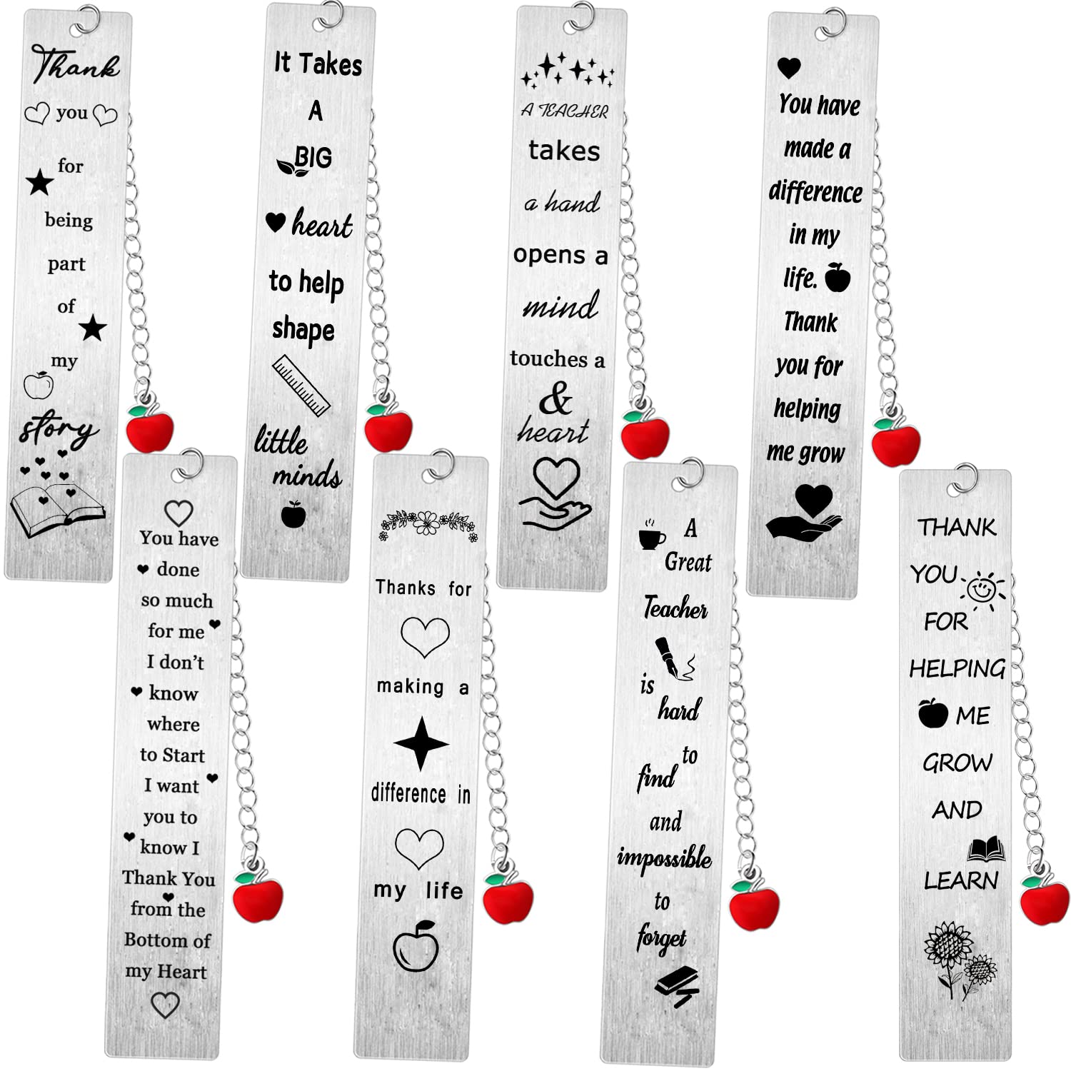 Marcapáginas De Metal En Forma De Corazón | Marcapáginas De