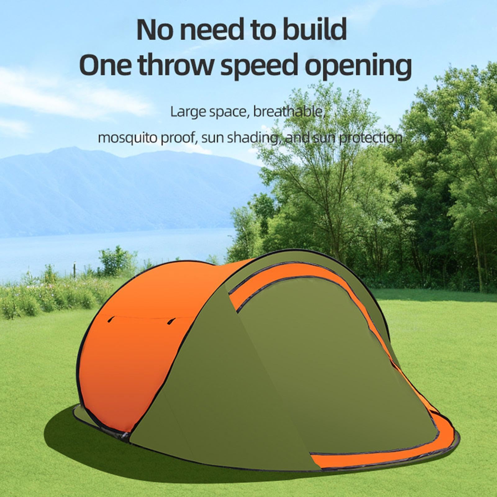 Per esterni, portatile, installazione immediata e impermeabile, resistente, cabina familiare all'aperto, per pesca, escursionismo, viaggi, vacanze, giardino, picnic e viaggi su strada
