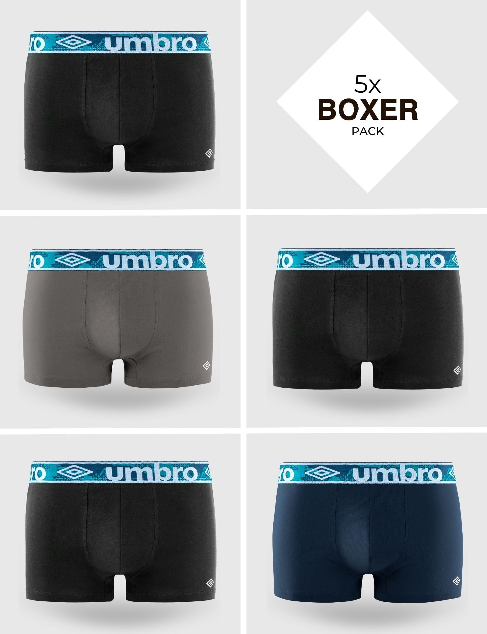 Umbro Umbro Boxer Umb/1/Bcx5/Class Caleçon Boxeur Homme (Lot de 5)