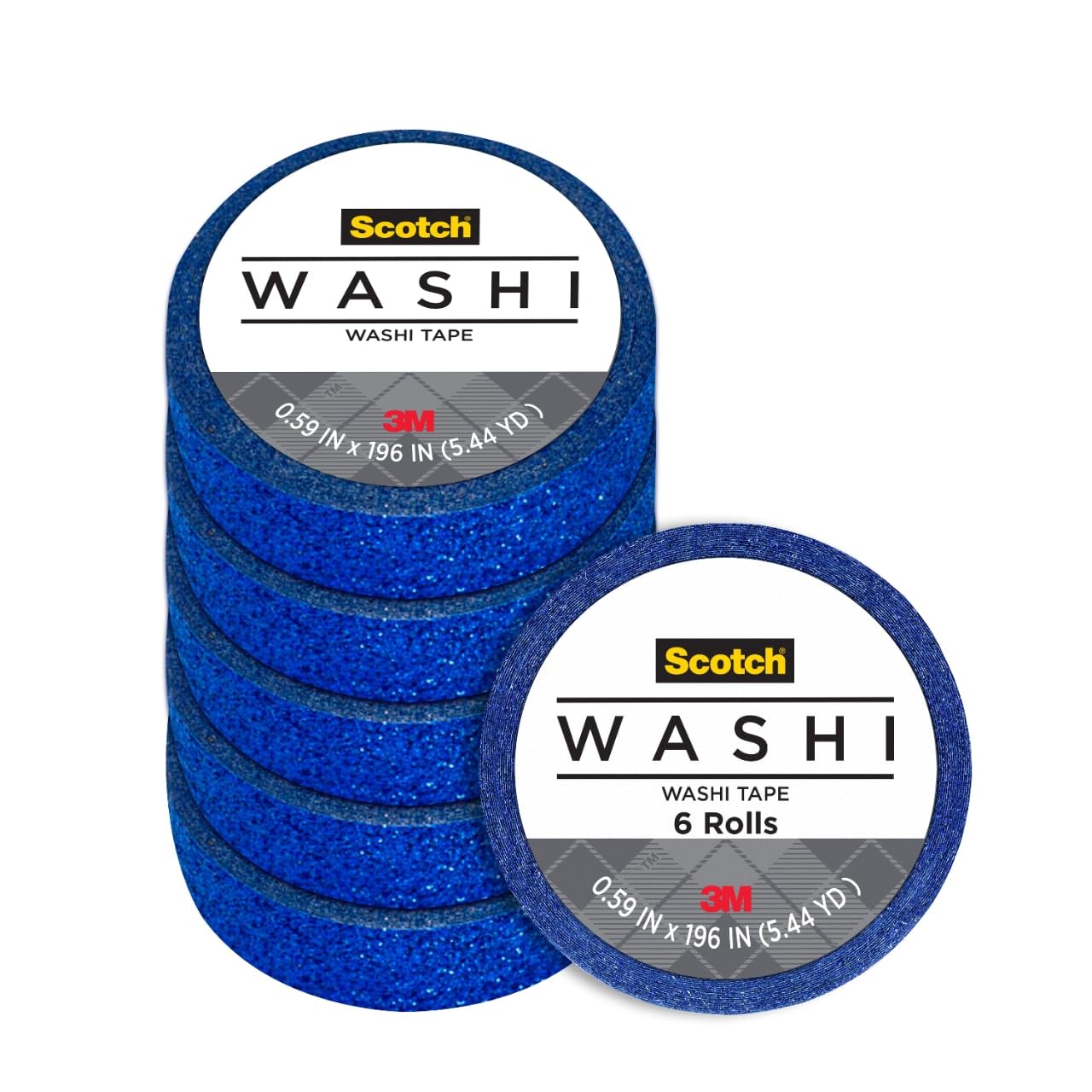 Lot De 3 Bandes Washi Co Pour Biscuits - Paillettes Bleues, Goutte à Goutte