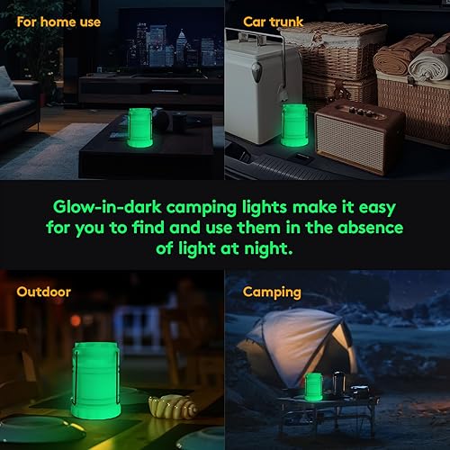 Vista 2 de KUNHE Paquete de 20 linternas LED que brillan en la oscuridad, funcionan con pilas (incluye 60 pilas alcalinas AA), 350 lúmenes, IPX4, resistentes