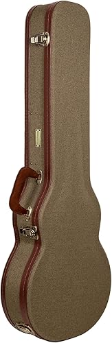 Miniatura 108 de Crossrock Estuche rígido de madera para guitarras eléctricas Les Paul con correas de hombro extraíbles-Tweed (CRW700LTW)