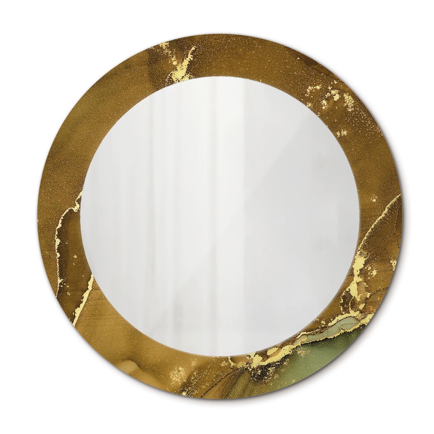 Miroir de salle de bain suspendu rond 60 cm art moderne minimaliste