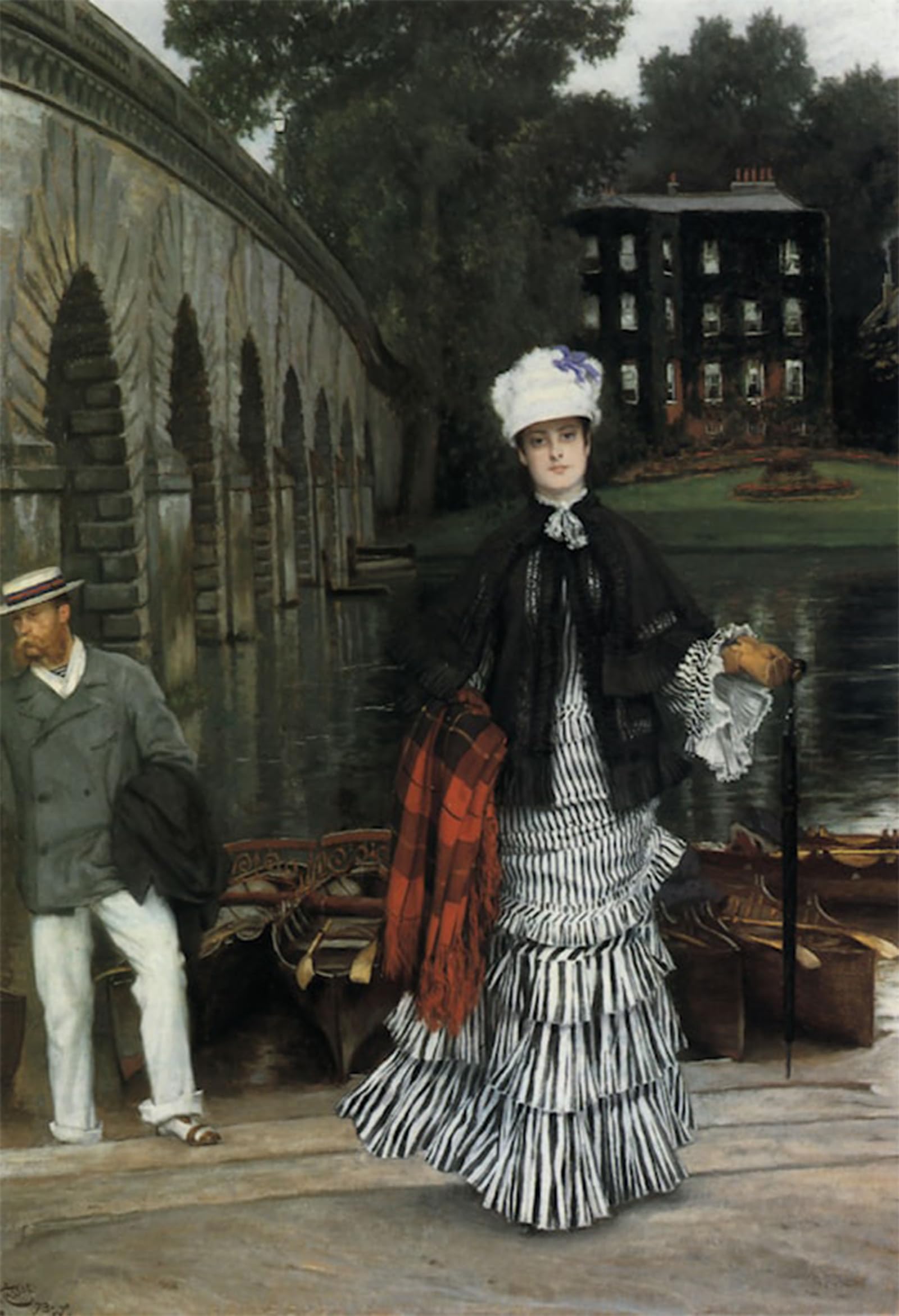 ARTXLXXBN Famous Painting Canvas Artwork Graffiti Print the Return From the Boating Trip by Jacques Portrait Canvas Image for Home Decor 60x90cm