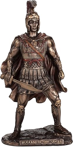Veronese Design Escultura de resina Alexander el gran rey de Macedonia de 6 78 pulgadas con acabado de bronce