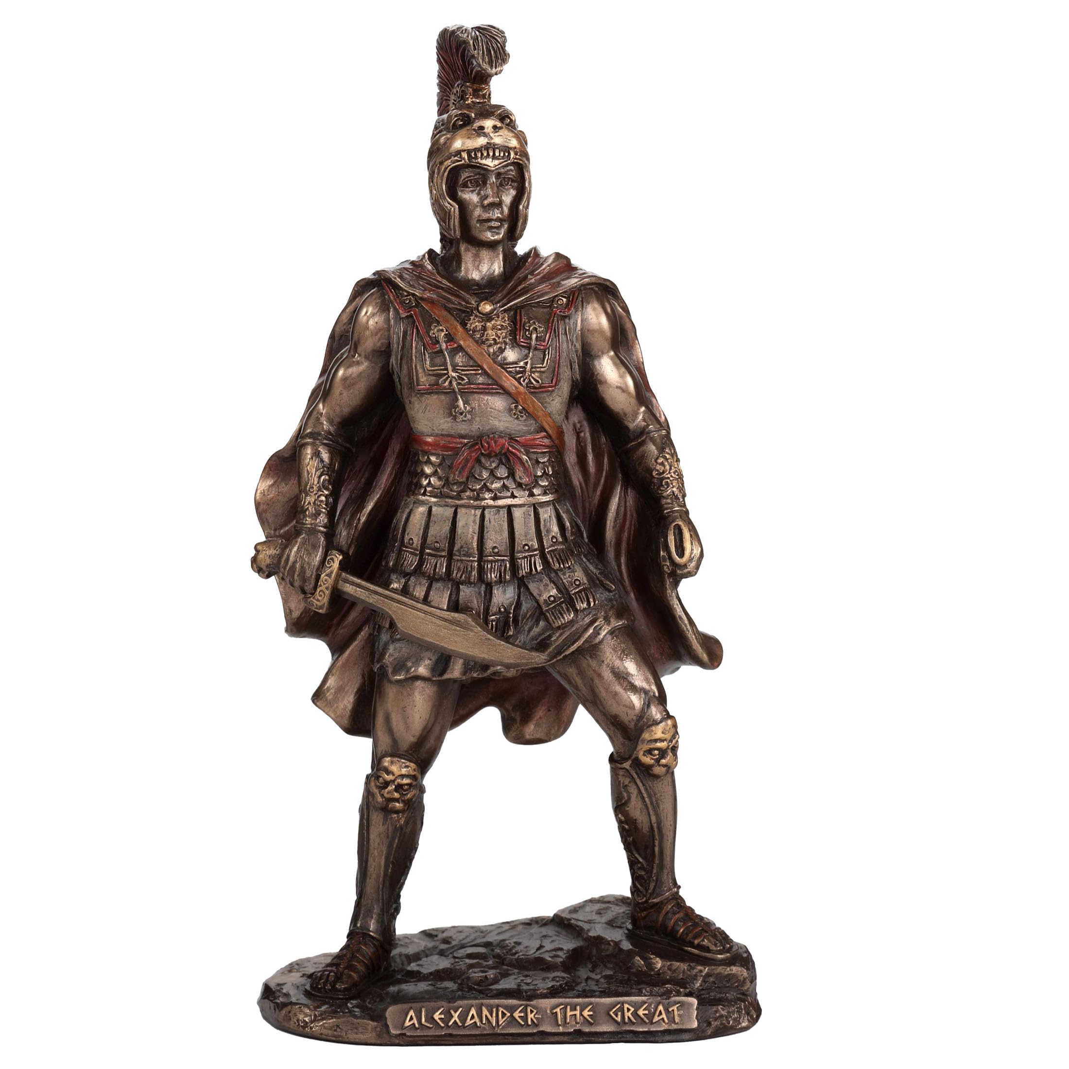 Veronese Design 6 7/8 cala Aleksander Wielki Król Macedonii Rzeźba z żywicy Wykończenie z brązu