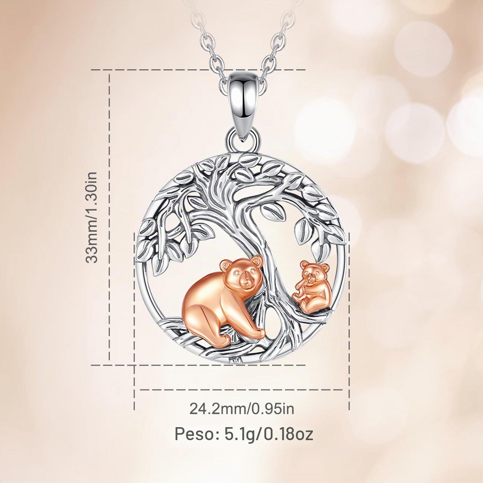 INFUSEU Regalos Para Mamá, Mamá E Hijas Collar Originales Colgante Madre Joyería Regalo