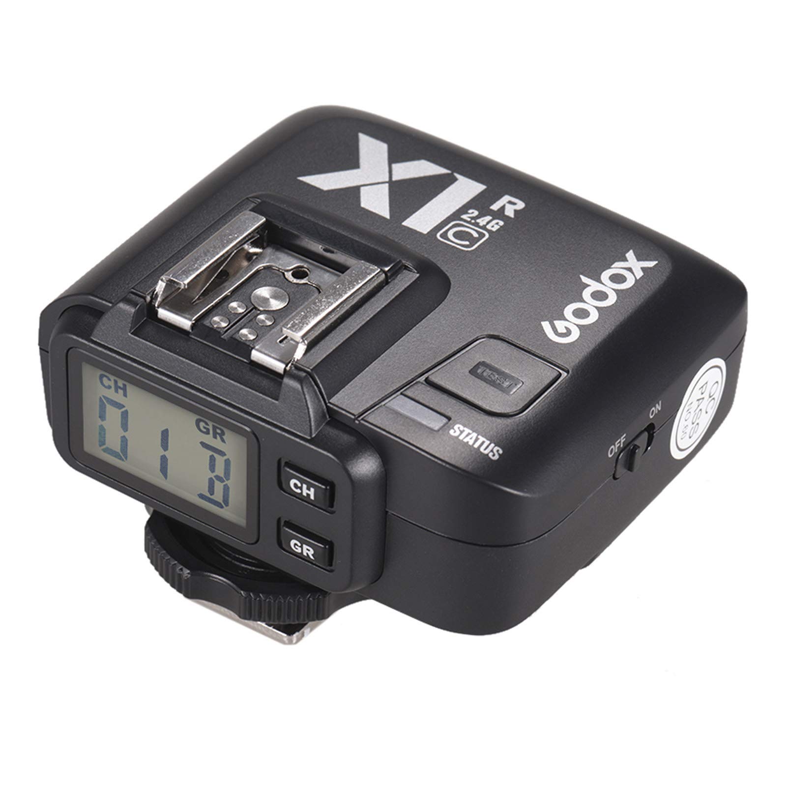 GODOX X1R-C - Ricevitore flash remoto wireless, 32 canali, TTL 1/8000s, compatibile con fotocamere Canon EOS, kit di pulizia 3 in 1 con guanti antistatici, spazzola per obiettivi, panno di pulizia