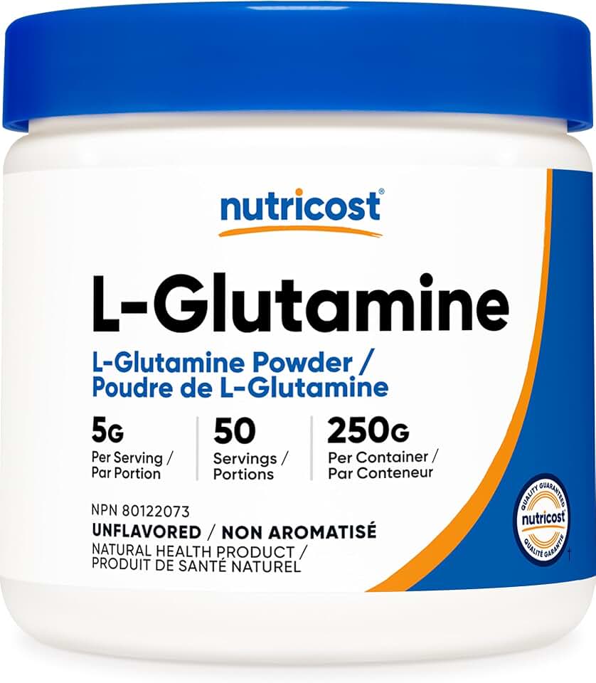 Nutricost L-Glutamine Powder (250g) Unflavored - Gluten-Free, Non-GMO