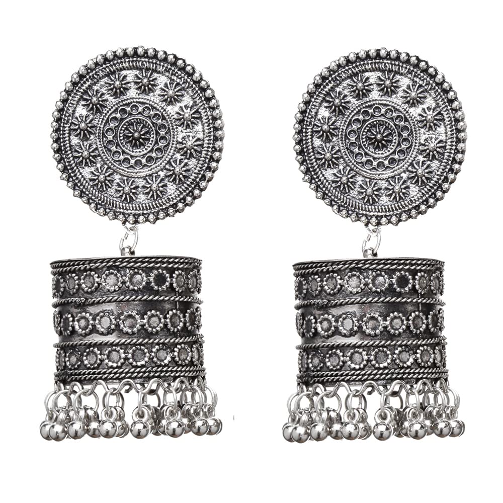 Shining Diva Fashion Latest Stylish Oxidised Jhumka Earrings for Women and Girls (13176er) (B0B9L3SF3H) Amazon Price History, Amazon Price Tracker