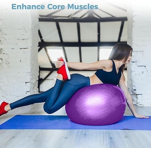 Miniatura 3 de joyibay Juego de equipo de batería cardiovascular, pelota de equilibrio de fitness con bomba y palos de batería cardiovascular de 3.2 onzas, pelota