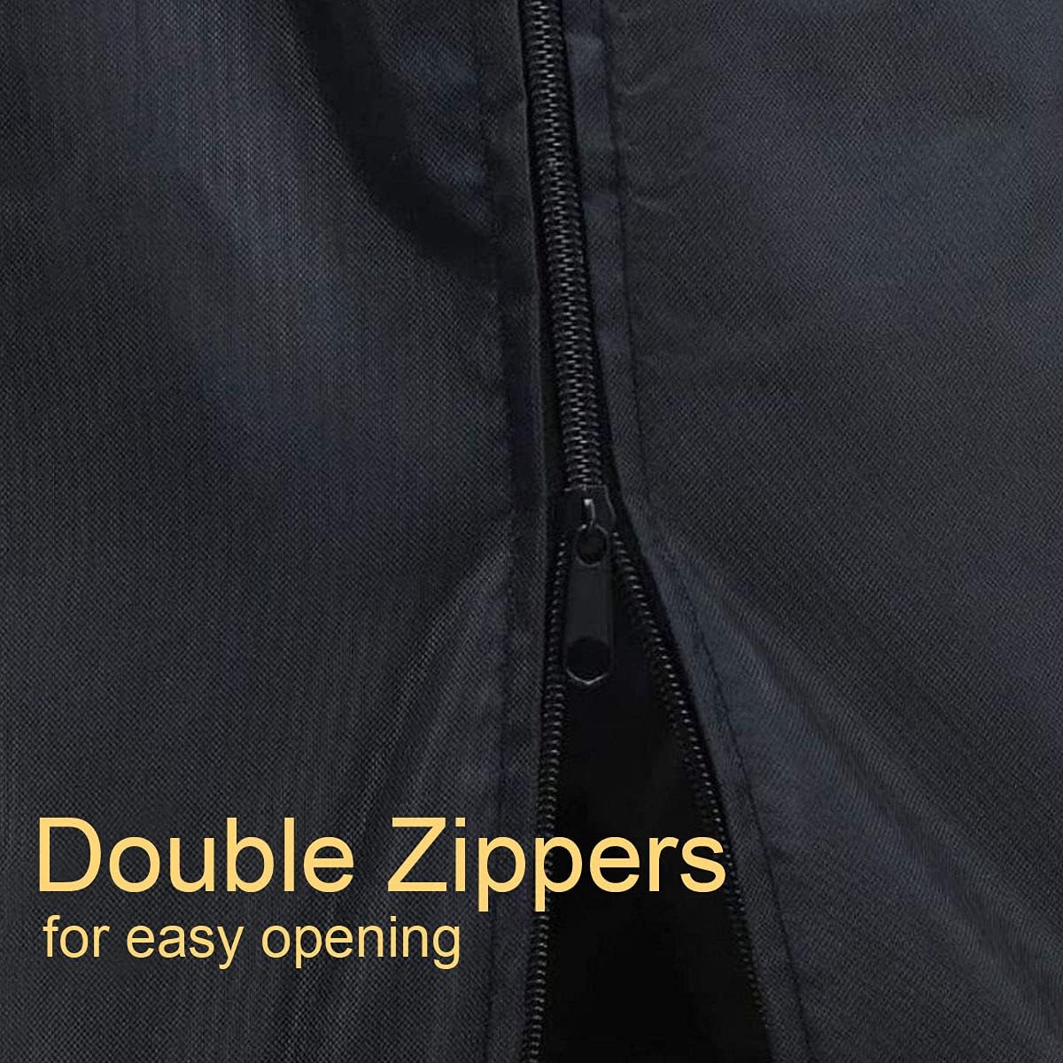 Patio Heater Cover Top Stand Up with Zipper Outside Black Heater Head Covers for Standing Heat Lamp Waterproof Classic Terrace Round Propane Fire Sense Gas Outdoor (2PCS Black)