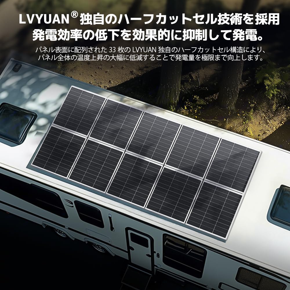 Amazon.co.jp: LVYUAN ソーラーパネル 200W 100W×2枚セット 単結晶