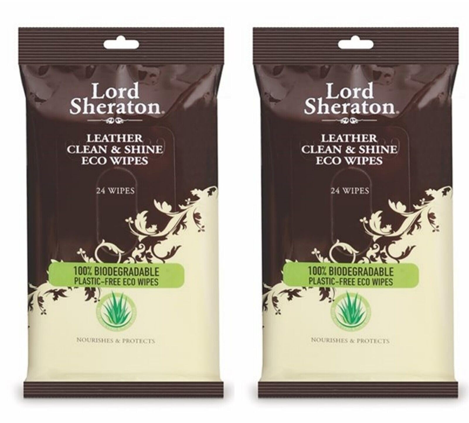 Lord SheratonLeather Wipes Pack (24) - Pack of 2