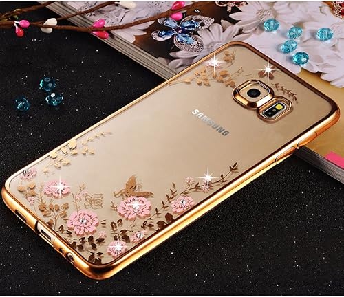 ikasus Custodia Galaxy Plus Placcatura Lucido Scintillio Strass Diamante Fiore Farfalla Trasparente TPU Ultra Sottile Silicone Gel Bumper Case Custodia Cover per Galaxy Plus Oro Fiore Rosa ikasus Custodia Galaxy Plus Placcatura Lucido Scintillio Strass Diamante Fiore Farfalla Trasparente TPU Ultra Sottile Silicone Gel Bumper Case Custodia Cover per Galaxy Plus Oro Fiore Rosa