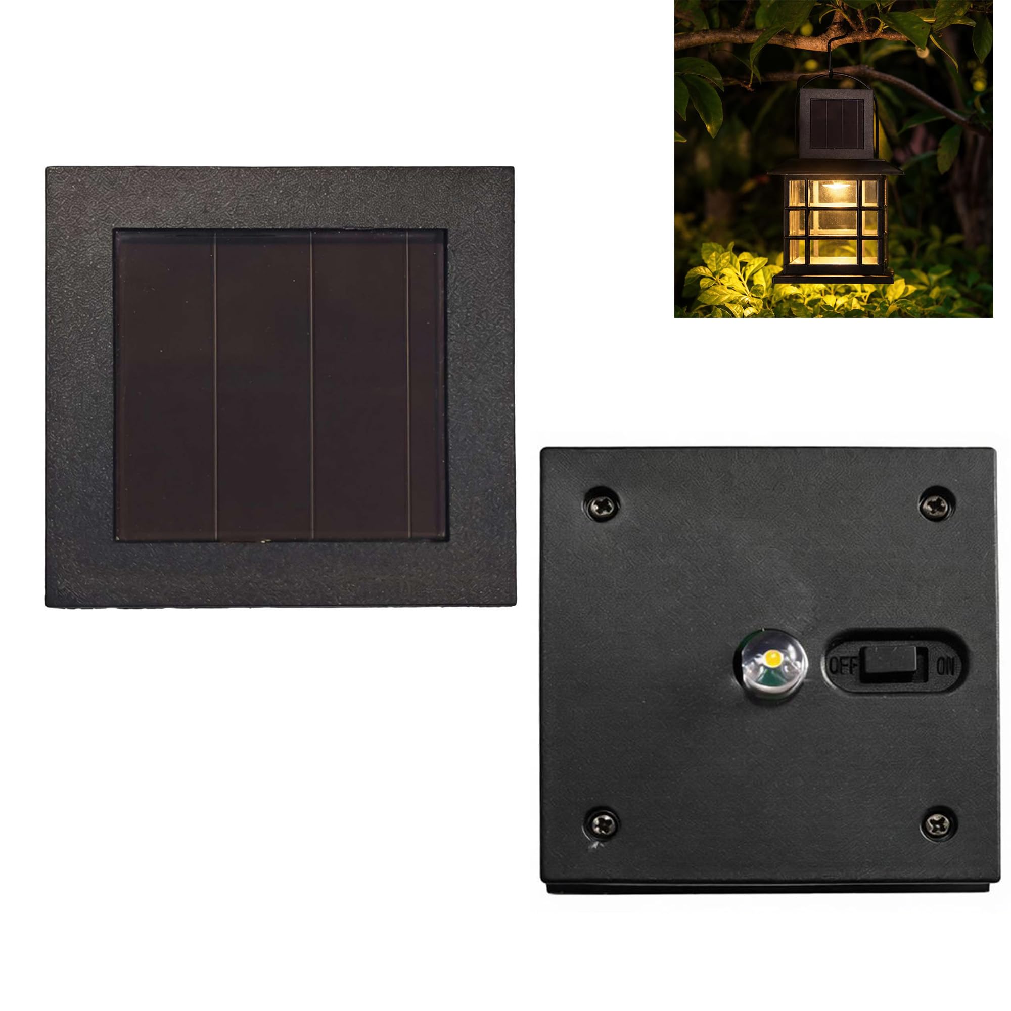 Square Solar Light Replacement Top 2 Pack