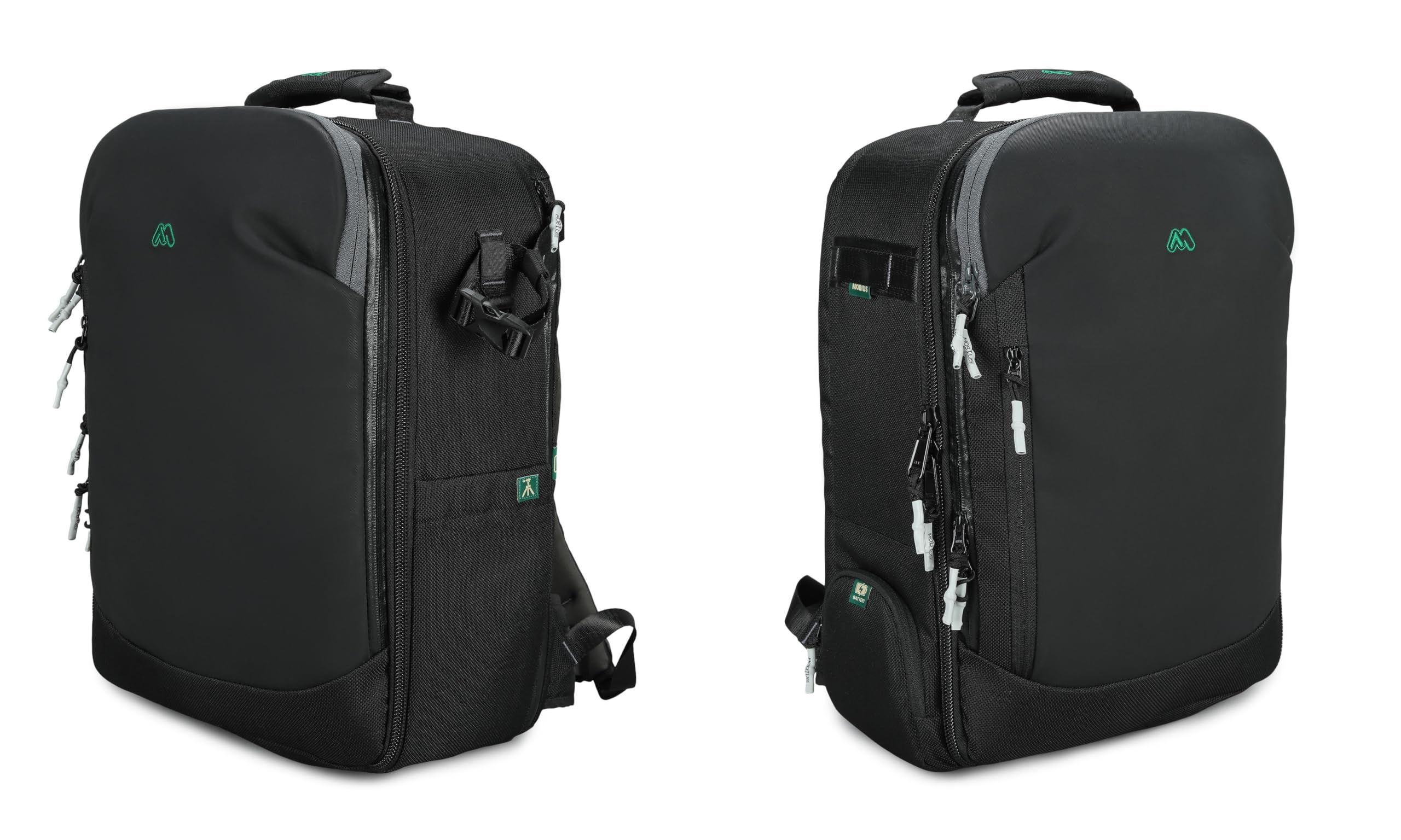 MOBIUS AIO (All In One) Legend Series Professional DSLR Backpack | Fits 2 Camera Bodies, 5-6 Lenses + 15.4” Laptop | Expandable Gimbal Compartment | YKK Zippers | Water-Resistant | Trolley Strap 3