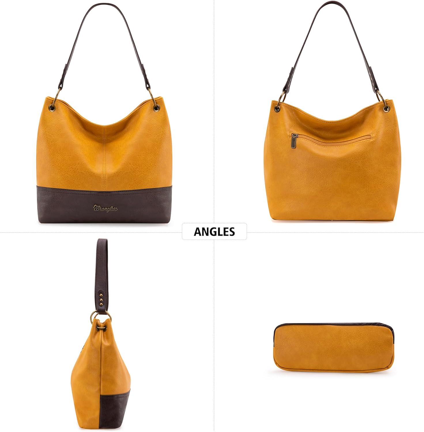 Wrangler Hobo Bags for Women Vegan Leather Top Handle Shoulder Purses and Handbags - Image 4