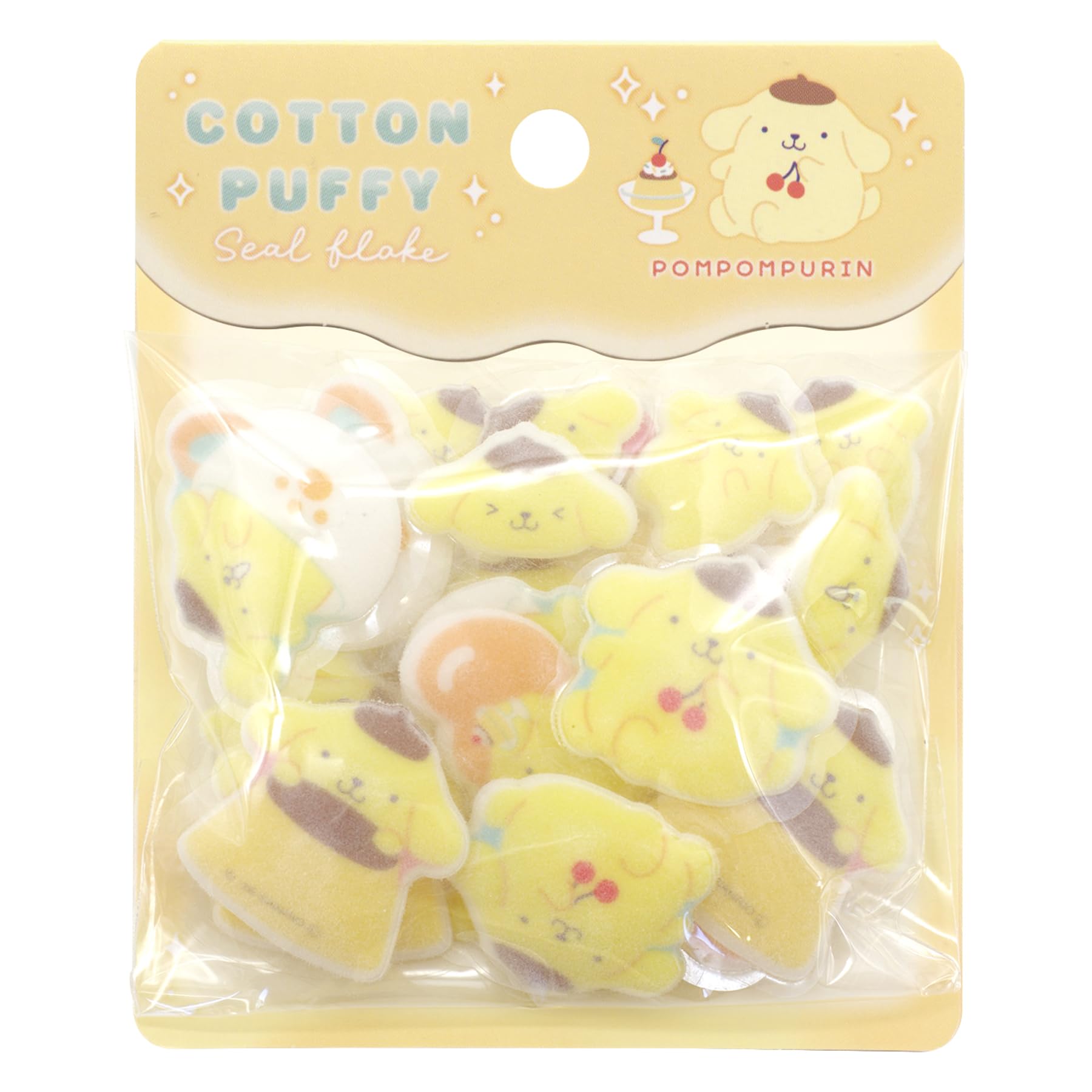 Amazon.co.jp: コットンパフィーシールフレーク 28ピース【ポムポム