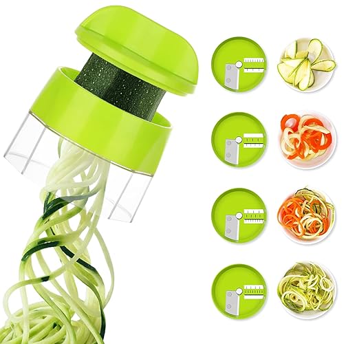 Spiralizer for Veggies, 4 in 1 Zoodles Zucchini Noodle Maker,