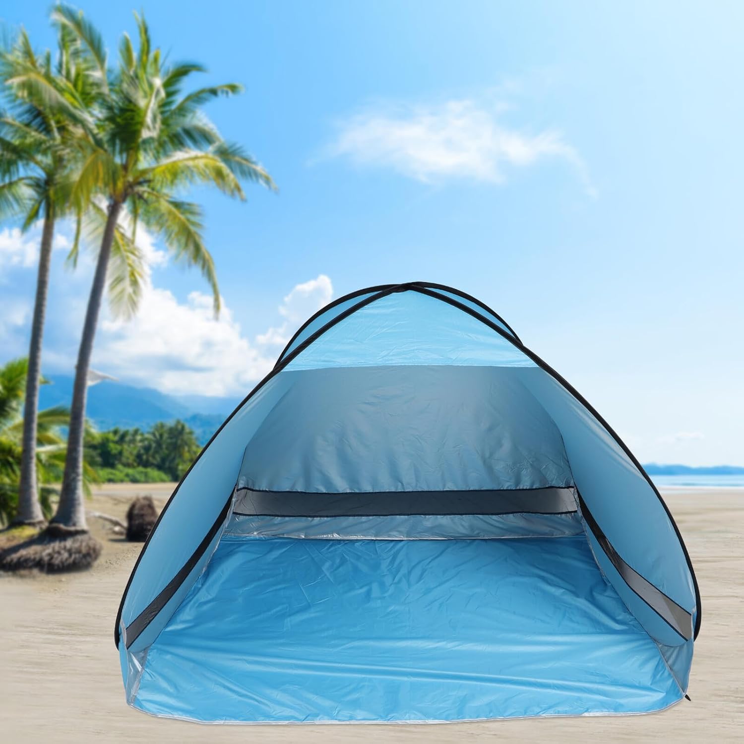 Travel Tent Portable Beach Camping Sun Shelter with Wind-Resistant Stability Lightweight Outdoor Picnic Shelter for Hiking and Leisure