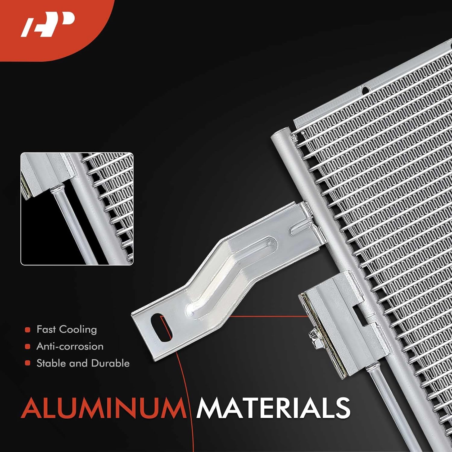 A-Premium Air Conditioning A/C Condenser Compatible with Ram 3500 2020-2021 6.7L, 5500 2020 6.7L, Replace# 68322496AB