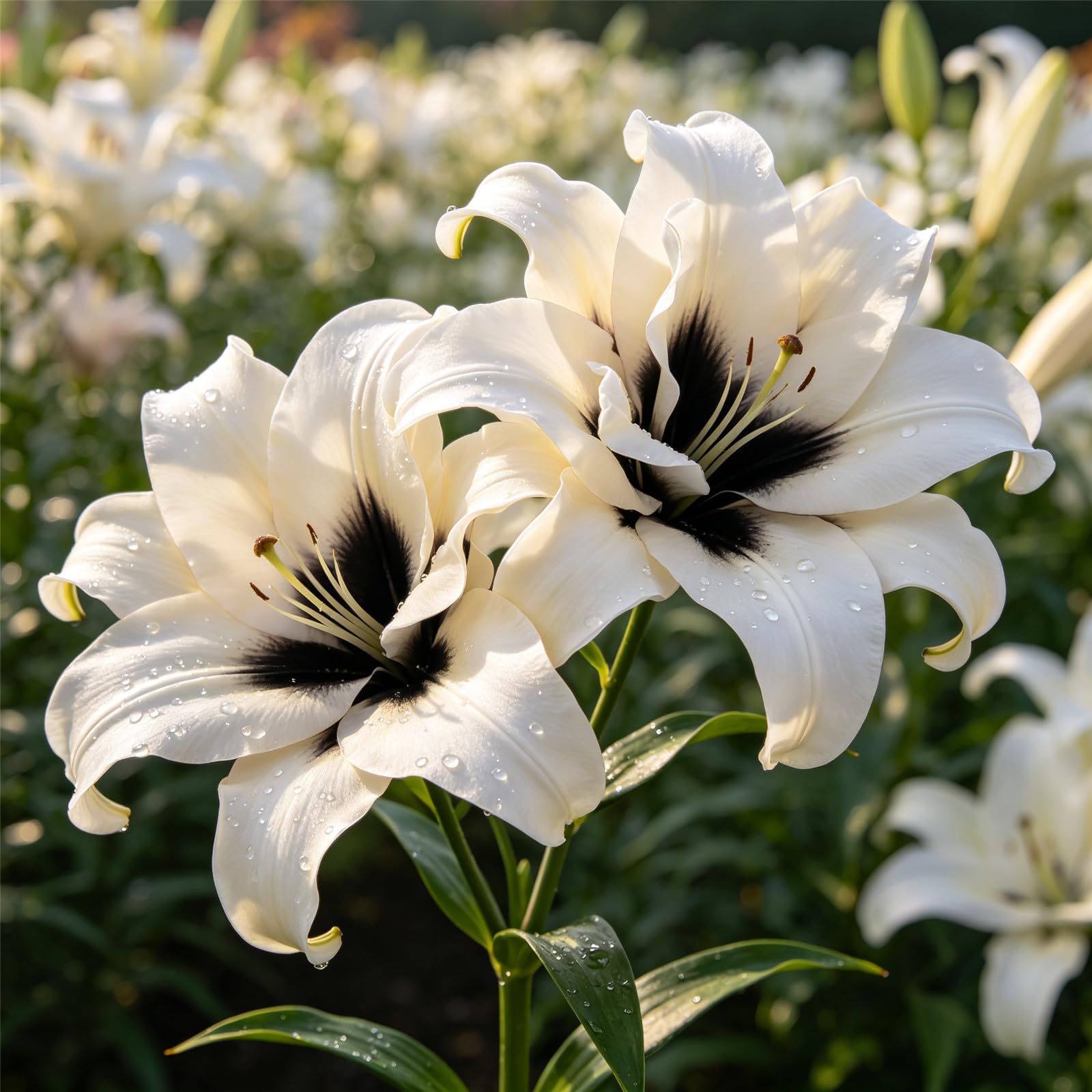 Dauerwüchsig Winterfest Lilien/Einfach zu pflegen/Attraktive Gartenverzierung/Außenbepflanzung bestens geeigne-8Rhizome-C