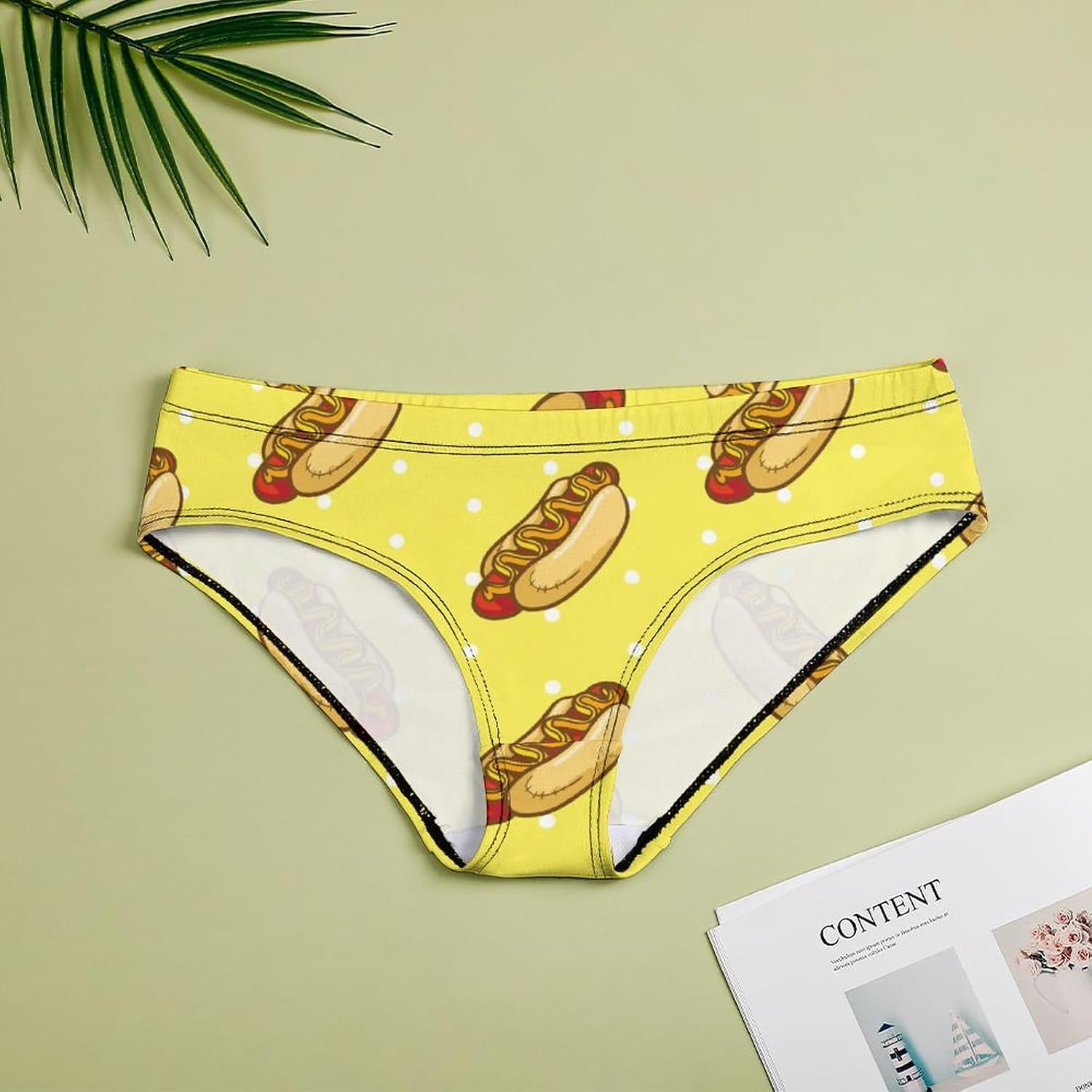 Hotdog Pattern Women's Panties Low Rise Briefs Stretch Bikini Underwear
