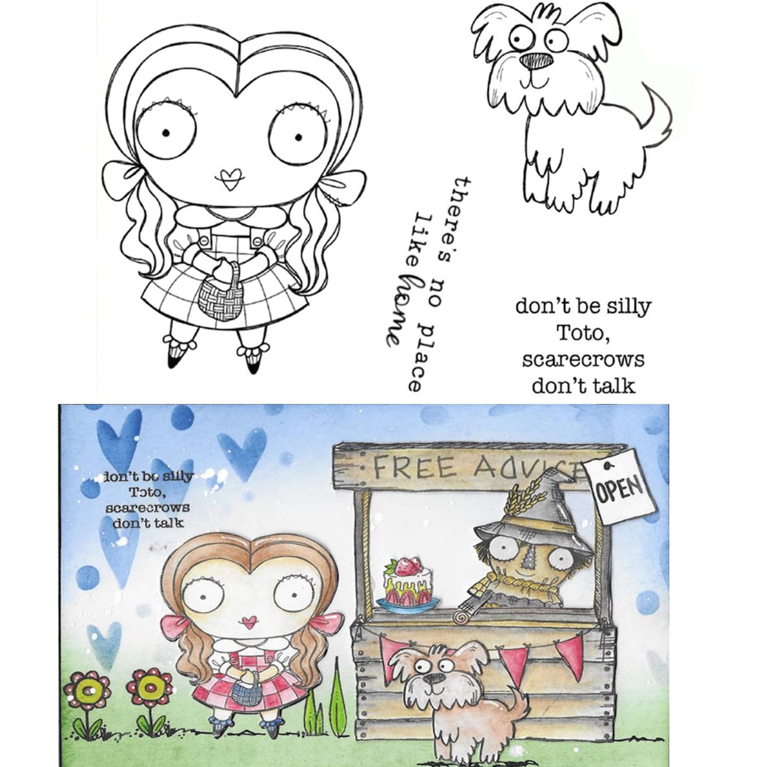 Toto and Dog Silicone Stamp Transparent Rubber Stamps Seal for DIY Scrapbooking Paper Crafting Handmade Crafts Arts Supplies Scrapbook Album Decor