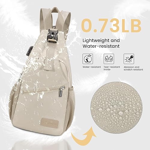 Vista 22 de LOVEVOOK Bolso bandolera para mujer, casual, de nailon, bandolera, mochila de viaje, bolsa de hombro, senderismo, mochila